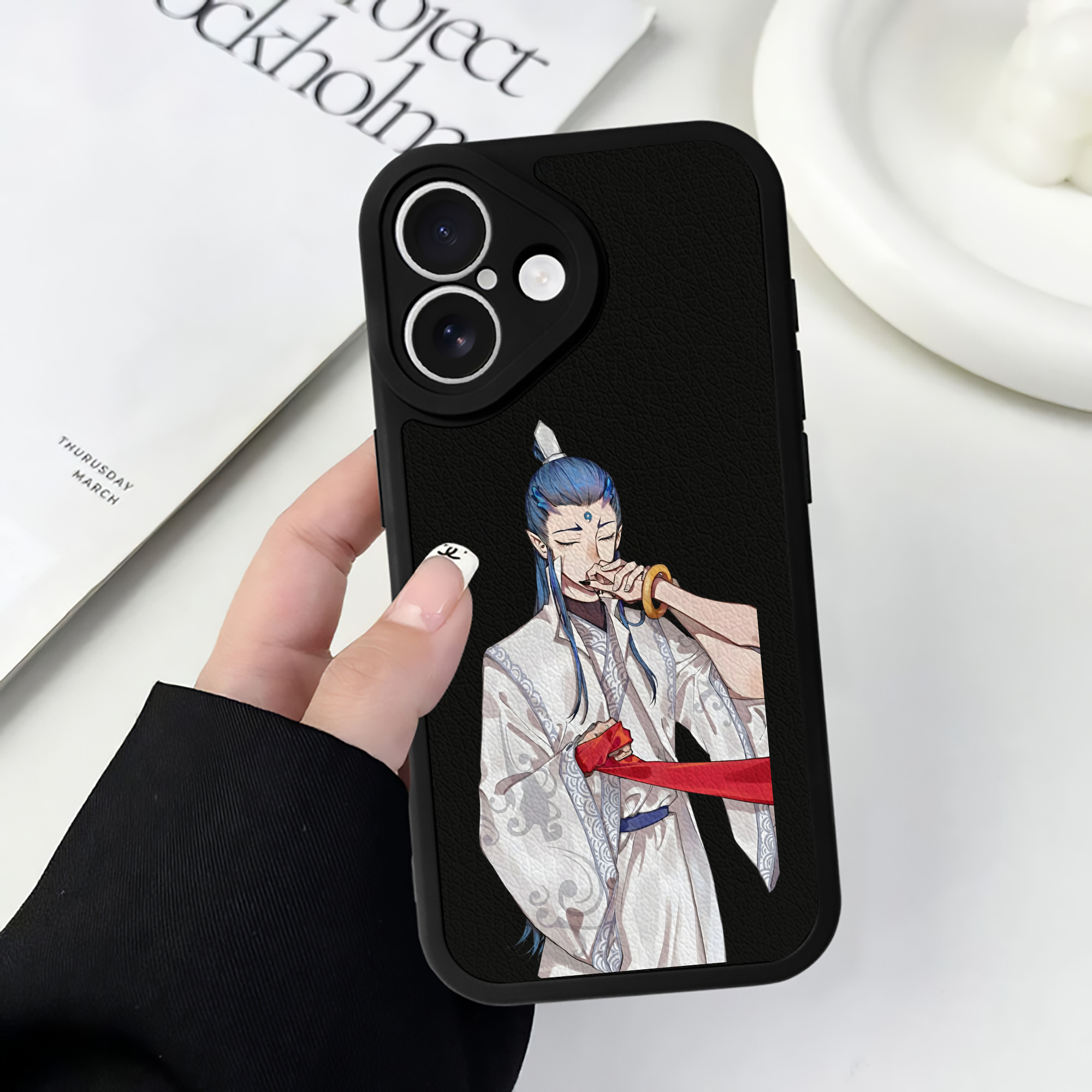 （画像用） Ne Zha 2 ナタ 魔童の大暴れ 【iPhone 16シリーズ対応】シリコンスマホケース（レザー調） 材質：シリコン